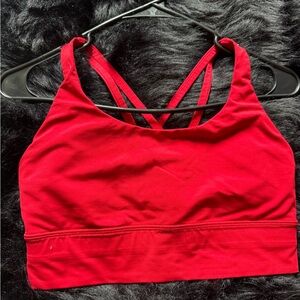 Red size 8 sports bra